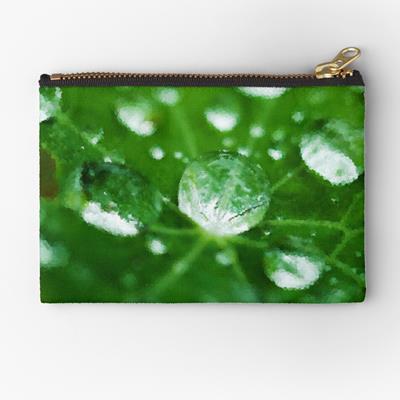 Dew on Green Leaves