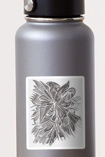 Exploding Grey Abstract Design