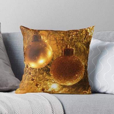 Golden Christmas Bulbs