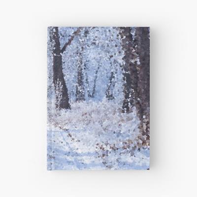 Impressionist Winter Forest Landscape