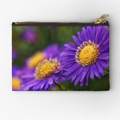 Purple Flowers Against Greenery