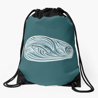 Rich Abstract Line Art in Turquoise