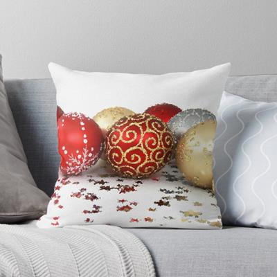 Row of Christmas Ornaments