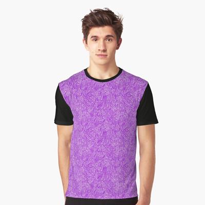 Swirling Abstract Line Art in Pink and Purple
