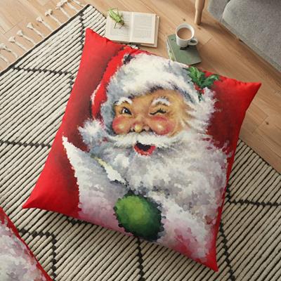 Winking Santa on Red